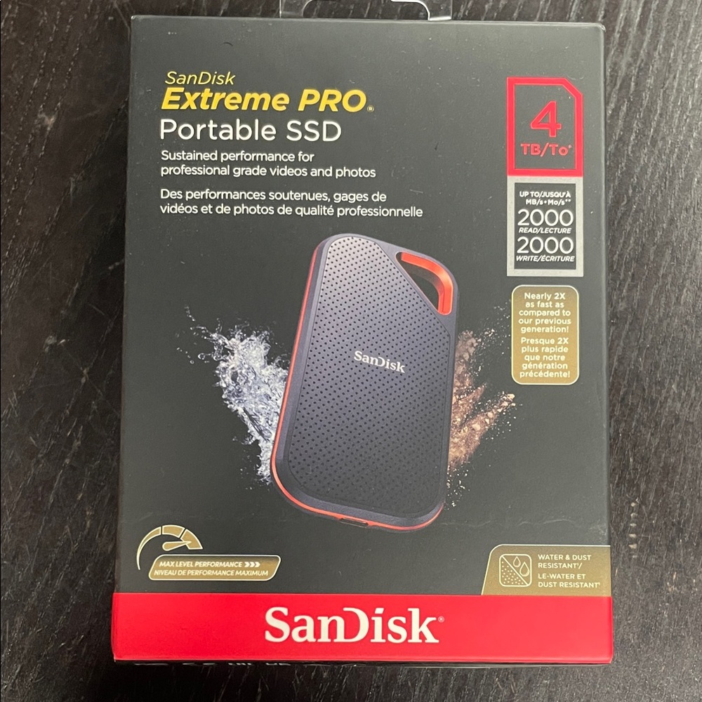 SanDisk Extreme PRO Portable SSD - Black and Red